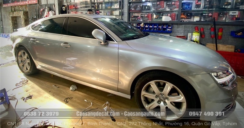 Audi A7 Wrap (Dán) Đổi Màu Trắng Thành Xám Bạc Bóng Như Sơn -  Đẹp - Sang Trọng Tại Cao Sang