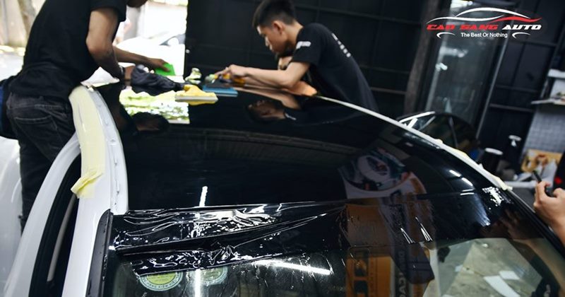 BMW 320i dán nóc PPF ARI UBLACK bóng như gương - Tính thẩm mỹ cao tạo nên giá trị