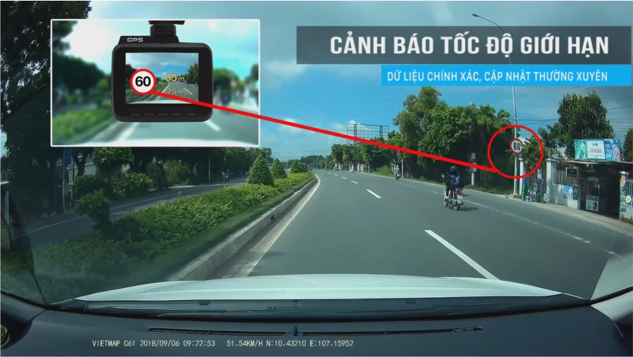 Camera hành trình C61 Pro Việt Map chính hãng, miễn phí lắp đặt