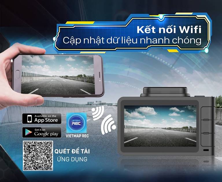 Camera Vietmap R4A - Nhận diện biển cảnh báo giao thông