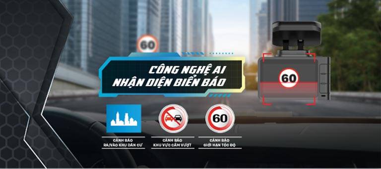 Camera Vietmap R4A - Nhận diện biển cảnh báo giao thông
