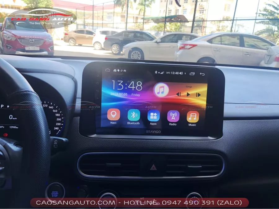 Chi phí lắp màn hình android Hyundai Kona là bao nhiêu?