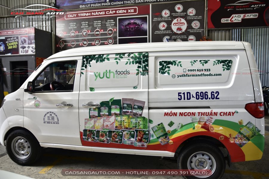 Dán quảng cáo trên xe tải VAN SRM