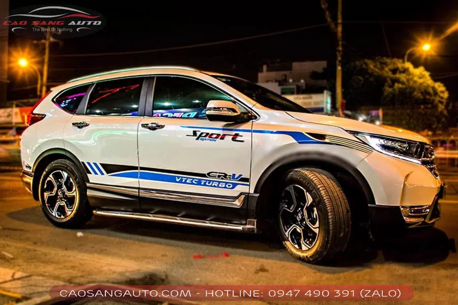 Dán decal tem xe Honda CRV