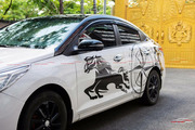 Dán decal tem xe Hyundai Accent - Hình 5