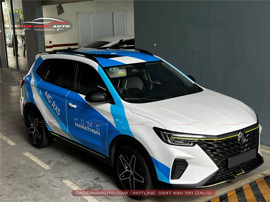 Dán decal tem xe MG RX5