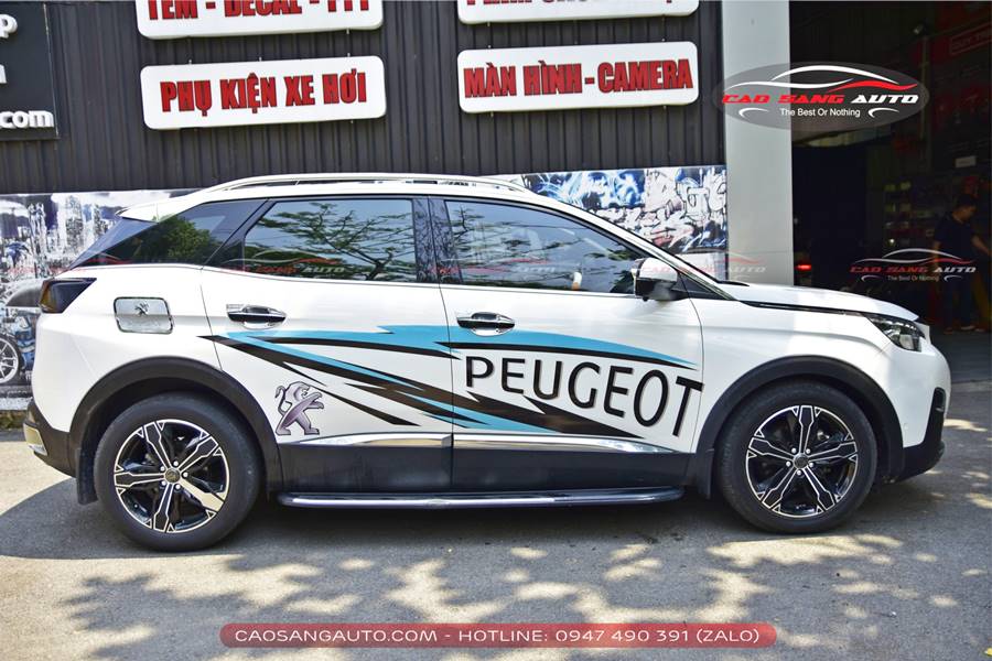 Dán decal tem xe Peugeot 3008