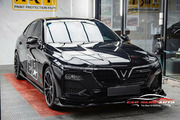 Wrap - Dán đổi màu xe Vinfast Lux A decal đen bóng - Hình 15