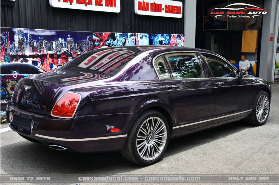 Wrap - Dán decal đổi màu xe Bentley Continental tím bóng sang trọng