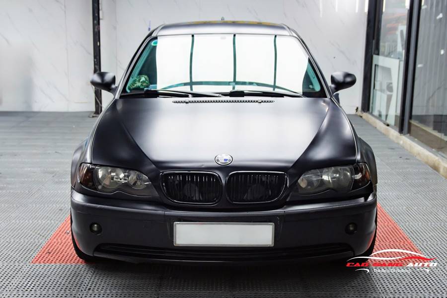 Wrap - Dán đổi màu xe BMW 318i decal đen mờ