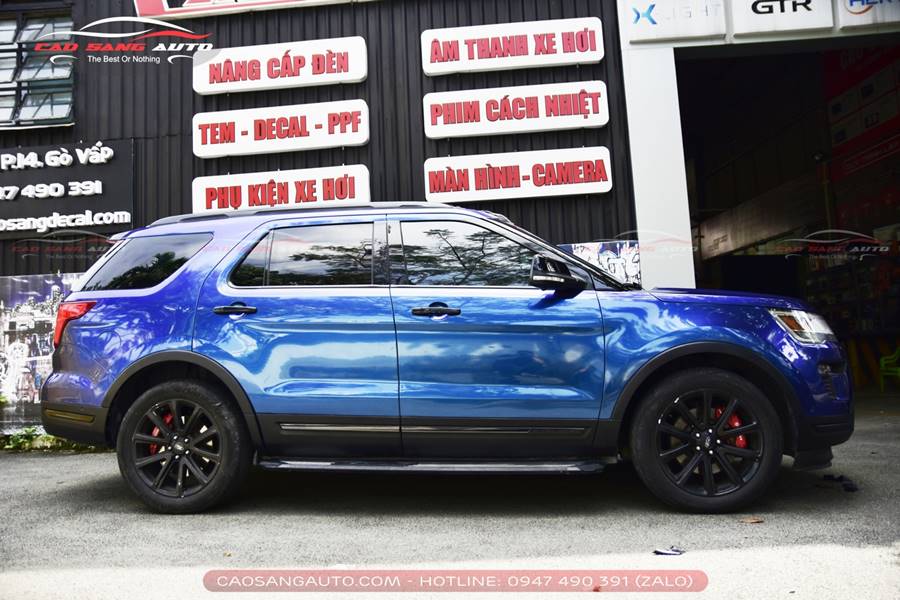 Wrap - Dán đổi màu xe Ford Explorer Decal xanh biến sắc