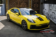 Wrap - Dán đổi màu xe Porsche Panamera vàng PPF TPU cao cấp - Hình 8