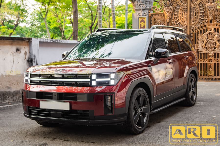 Dán nóc đen xe Hyundai Santafe