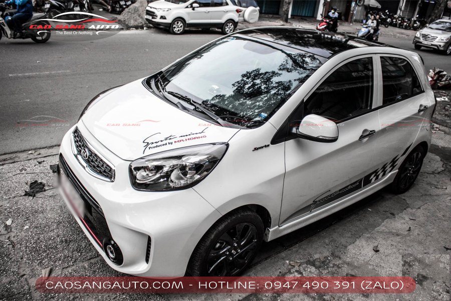 Dán nóc đen xe Kia Morning