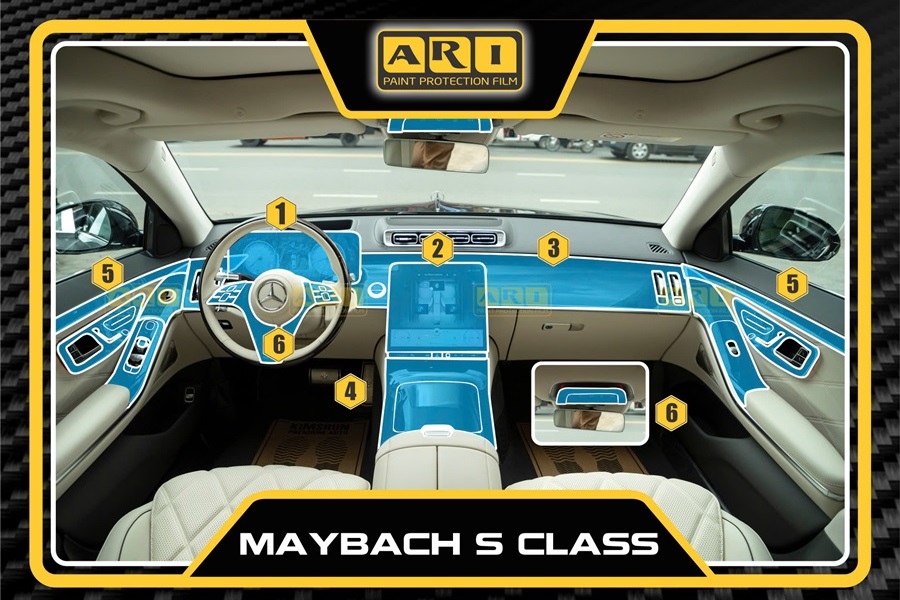 Dán PPF nội thất Maybach S-Class