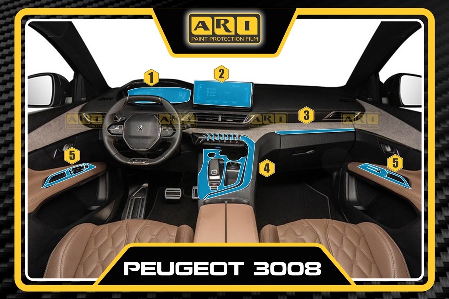 Dán PPF nội thất xe Peugeot 3008