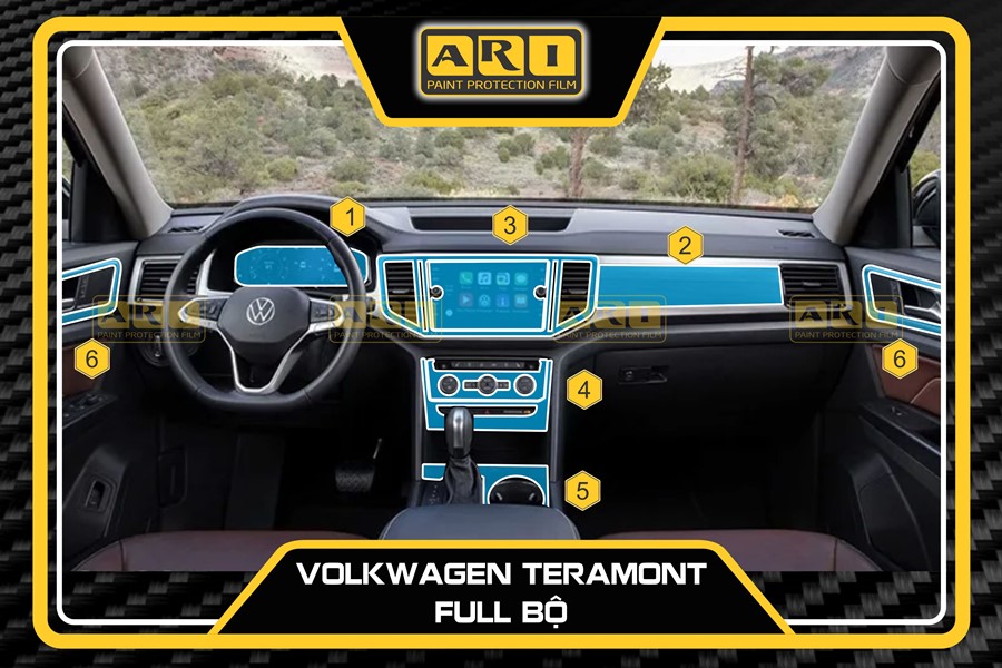 Dán PPF nội thất xe Volkswagen Teramont