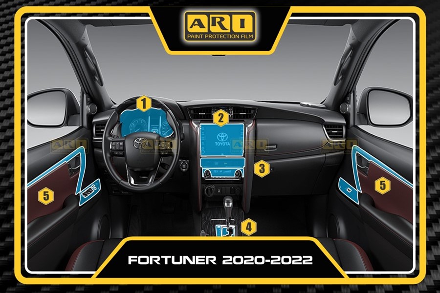 Dán PPF nội thất Toyota Fortuner