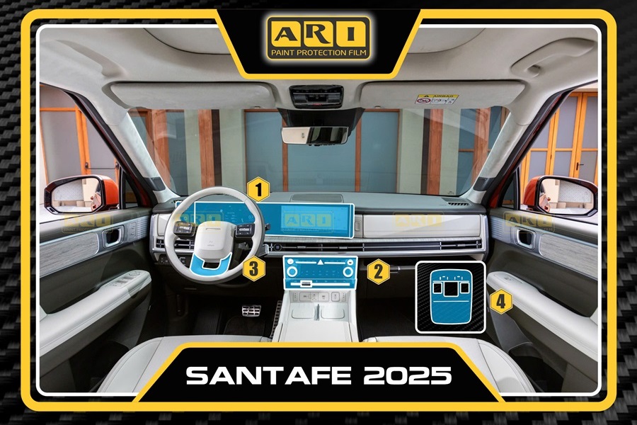 Dán PPF nội thất Hyundai Santafe 2025