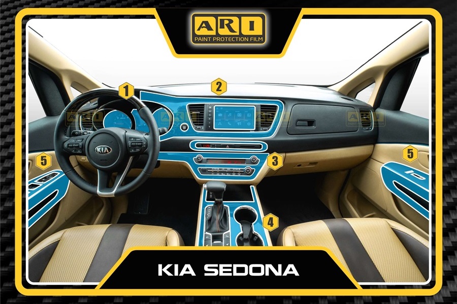 Dán PPF nội thất xe KIA Sedona