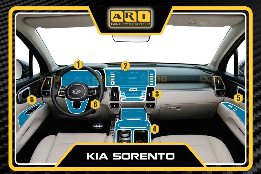 Dán PPF nội thất Kia Sorento