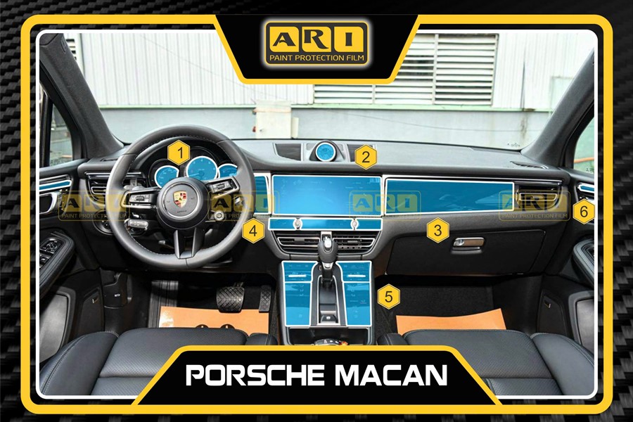 Dán PPF nội thất Porsche Macan