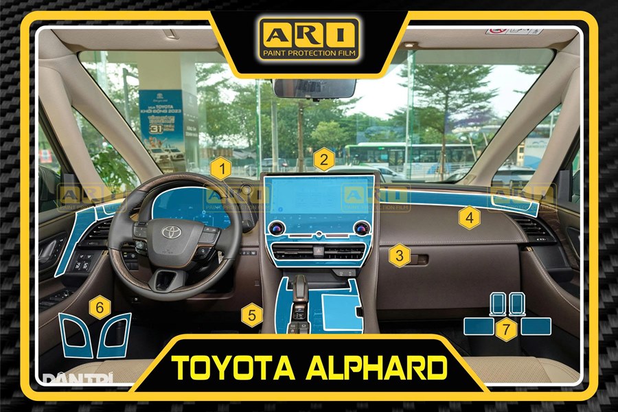 Dán PPF nội thất Toyota Alphard