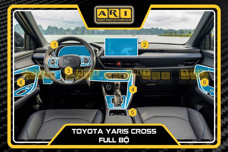 Dán PPF nội thất ô tô Yaris Cross