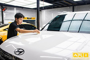 Dán PPF xe Hyundai Santafe màu trắng - Hình 5