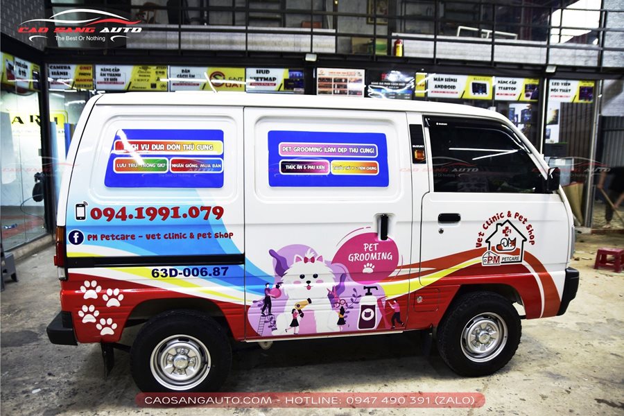 Dán quảng cáo trên xe Super Carry Van