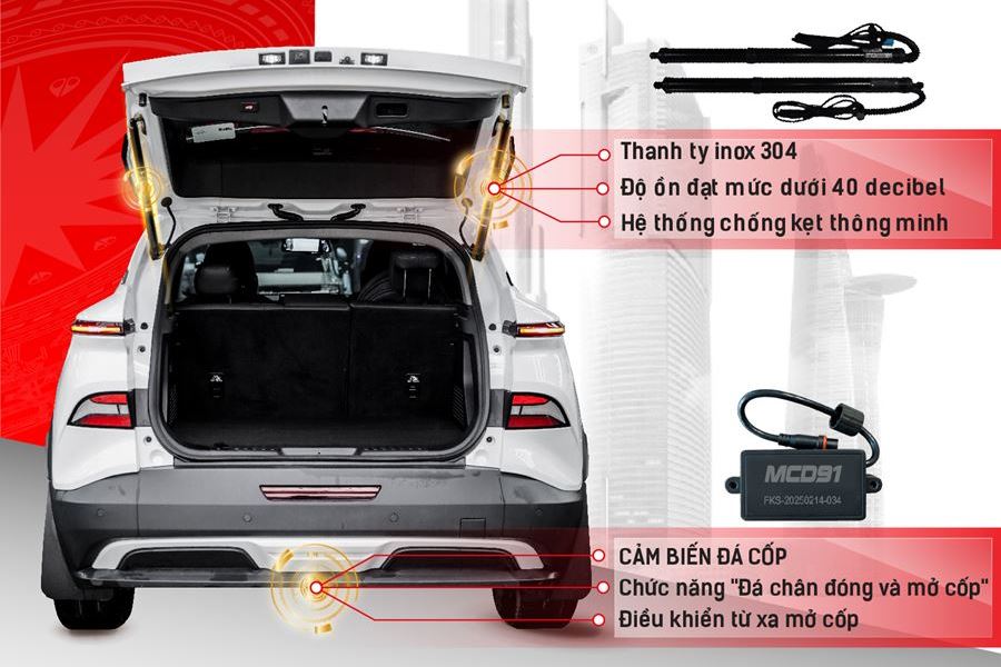 Cốp điện xe Vinfast Limo Green