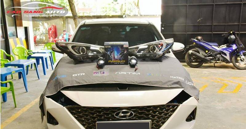 Độ đèn pha bi led cho xe Hyundai Accent - Bi led GTR Premium sáng trùm phân khúc