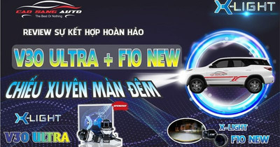 Fortuner nâng cấp đèn Bi Led X-Light V30 Ultra + Bi Gầm F10 NEW