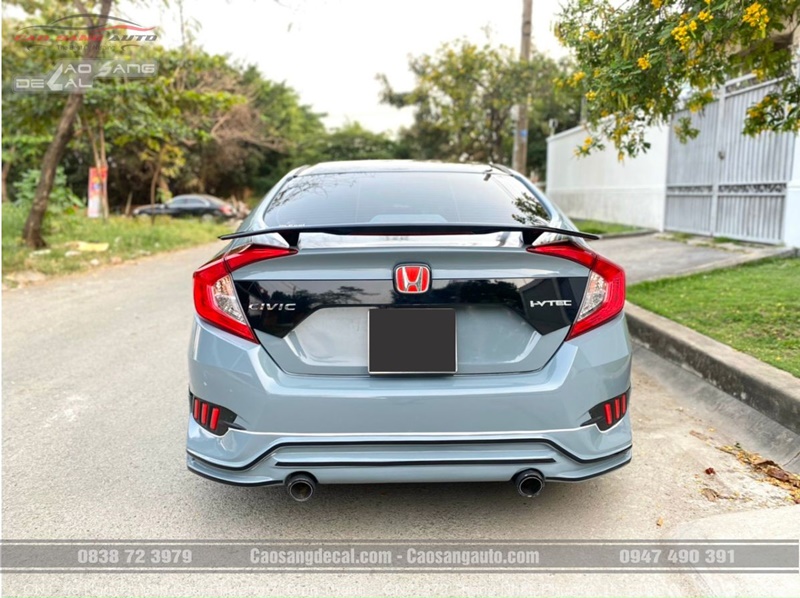 Honda Civic wrap - dán đổi màu decal xám xi măng