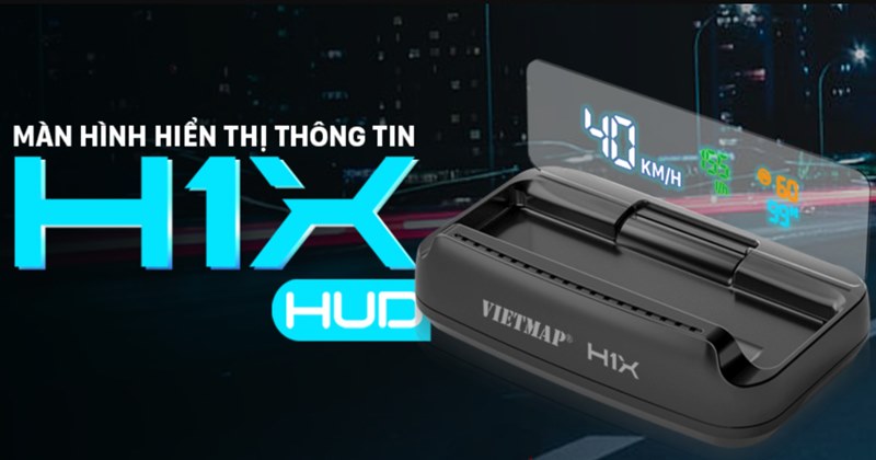 HUD VIETMAP H1X trên HONDA CIVIC. Khởi động theo xe. Cảnh báo tốc độ, cảnh báo camera phạt nguội