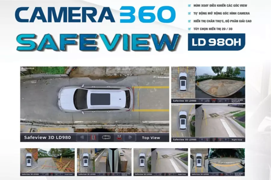 camera 360 Safeview cho xe CX5 qua sát 3D sinh động
