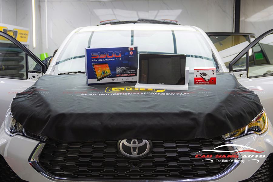 Lắp màn hình Android Santek S900 + camera 360 cho xe Innova