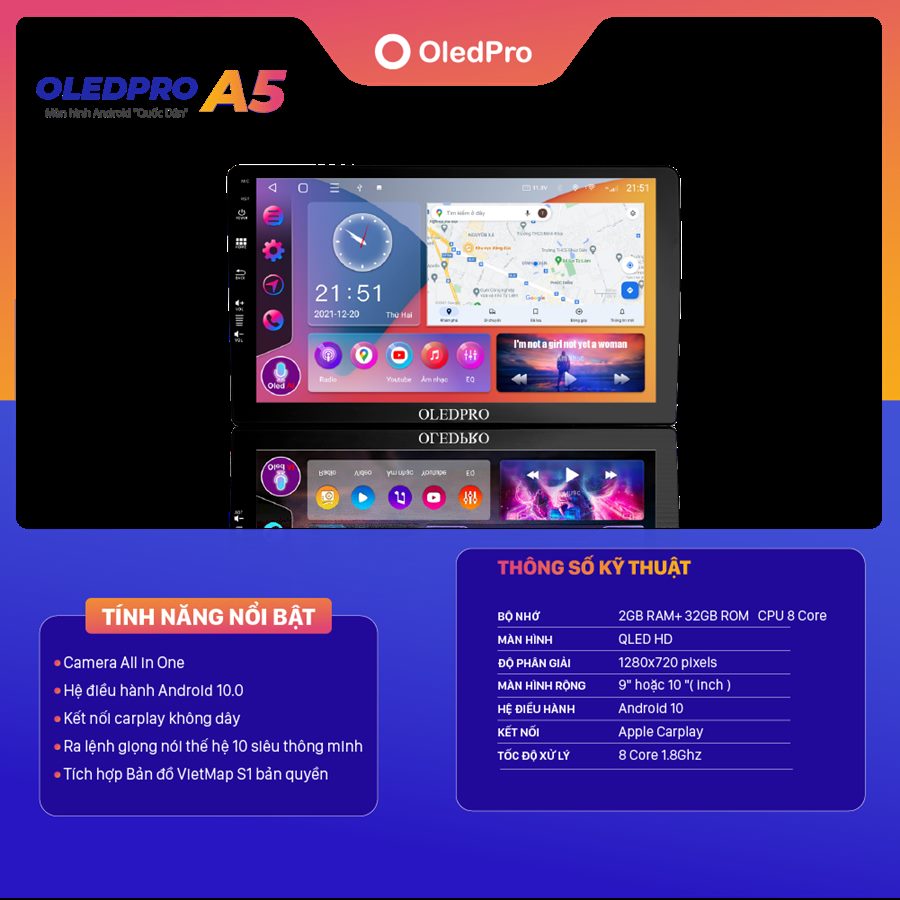 Màn Hình DVD Android OledPro A5 - Chất Lượng Thật, Giá Trị Thật