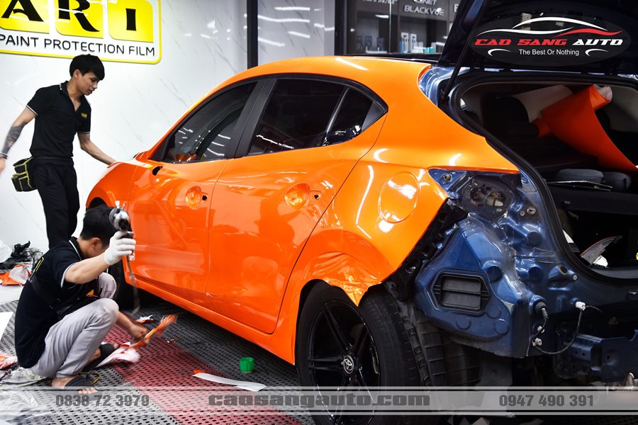 Mazda 3 wrap cam biến sắc thay đổi màu theo góc nhìn