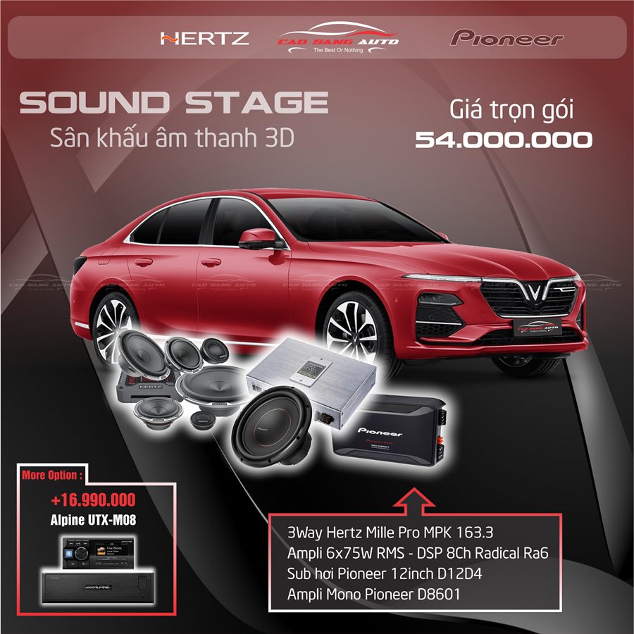 Nâng cấp hệ thống âm thanh chất lượng cao cho xe Vinfast Lux A