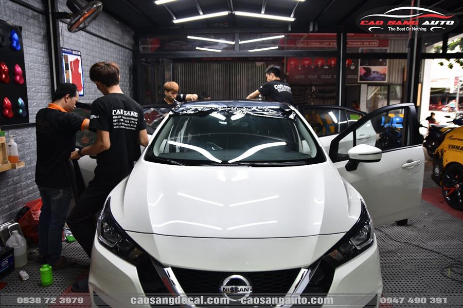 Nissan ALMERA dán phim cách nhiệt First Class + Dán nóc Panorama siêu bền