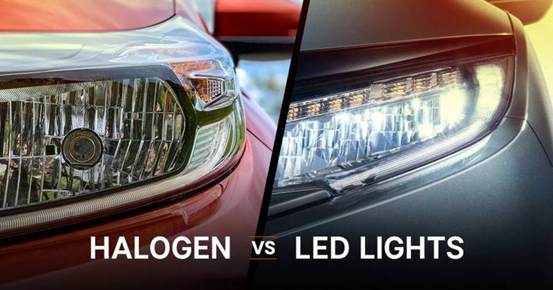 So sánh phân biệt đèn LED và đèn Halogen trên xe ô tô
