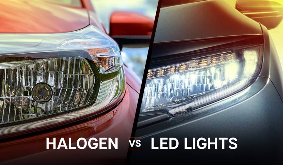 So sánh phân biệt đèn LED và đèn Halogen trên xe ô tô
