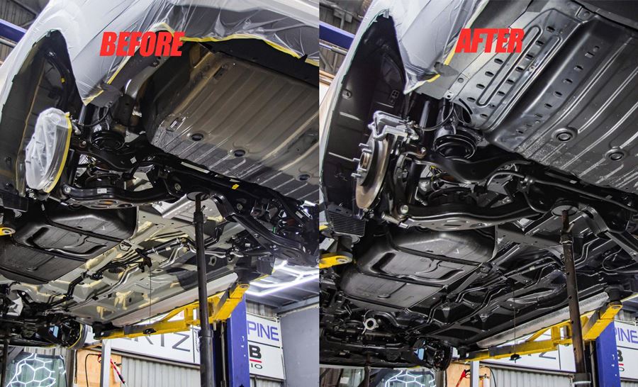 Sơn phủ gầm cho xe Carnival - Giảm tiếng ồn hiệu quả