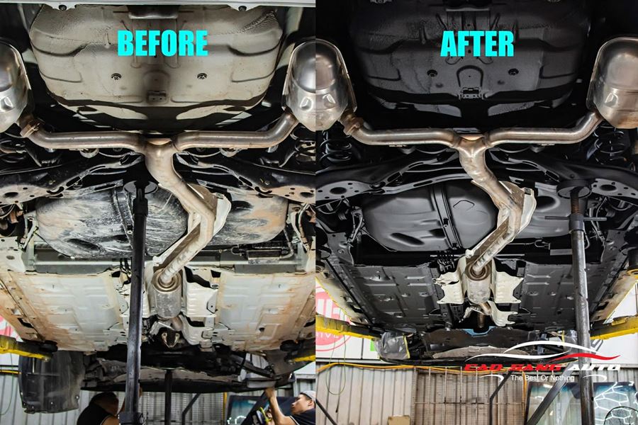 Sơn phủ gầm cho xe Honda Civic. Giải pháp giảm tiếng ồn hiệu quả