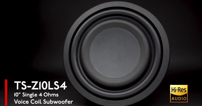 Sub Hơi 10 inch Pioneer TS - Z10LS4 - Z Series chuẩn Hi-Res Audio. Phù hợp cho các dòng xe bán tải