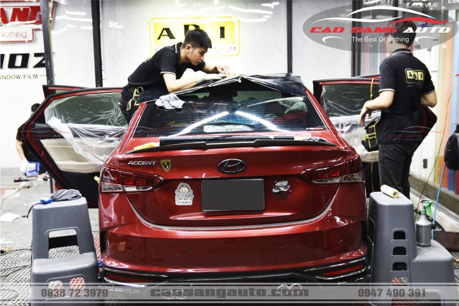 【TOP】Mẫu dán nóc đen xe Hyundai Accent mới nhất. Decal cao cấp bóng như sơn
