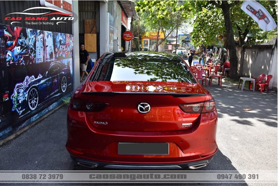 【TOP】Mẫu dán nóc đen xe Mazda 3 mới nhất. Decal cao cấp bóng như sơn