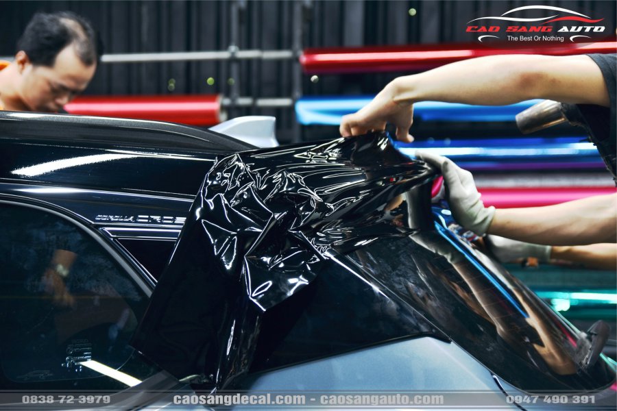 【TOP】Mẫu dán nóc đen xe Toyota Cross mới nhất. Decal cao cấp bóng như sơn