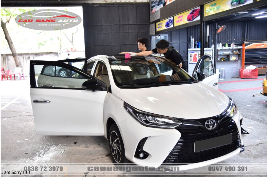 【TOP】Mẫu dán nóc đen xe Toyota Vios mới nhất. Decal cao cấp bóng như sơn